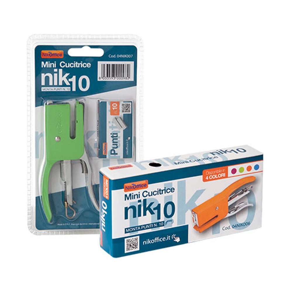 Nikoffice Mini cucitrice a pinza in metallo