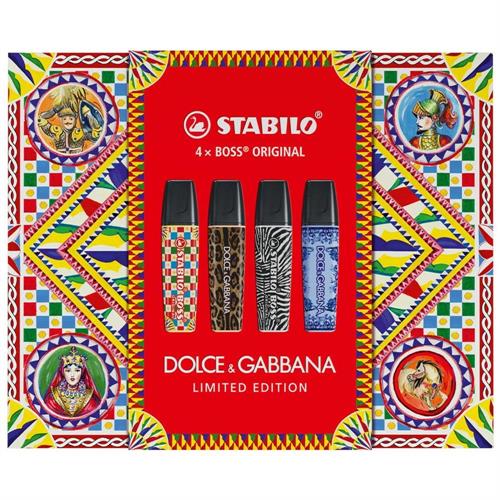 Cofanetto 4 Evidenziatori STABILO BOSS x DOLCE&GABBANA