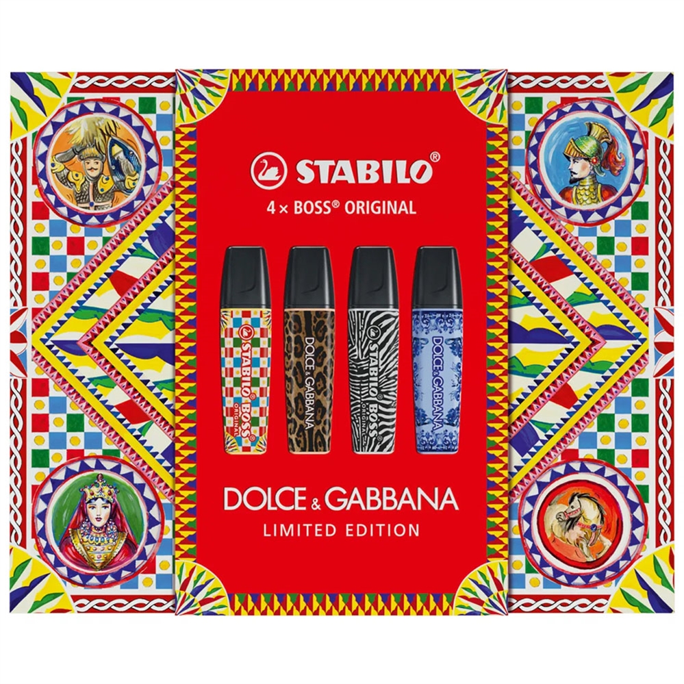 Cofanetto 4 Evidenziatori STABILO BOSS x DOLCE&GABBANA