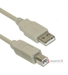 Cavo usb 2.0, am-bm, 2 metri, grigio